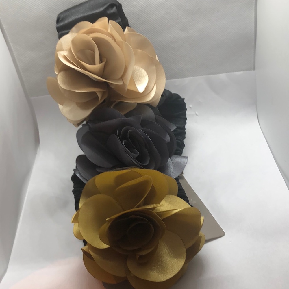 NWT Anthro Floral Satin Stretch Belt